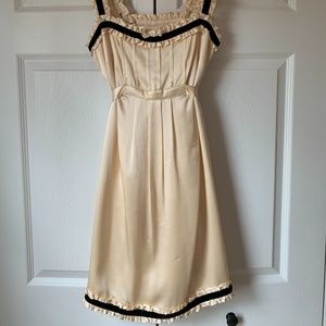 Betsey Johnson Silk Cream Mini Dress
